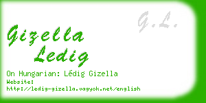 gizella ledig business card